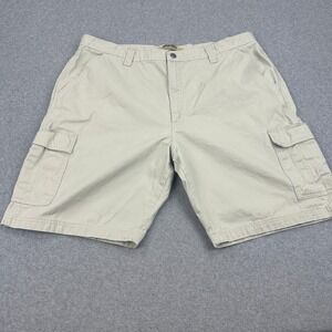 Wrangler Cargo Shorts Mens 42 Beige Cotton Workwear Flat‎ Front Pockets Outdoor